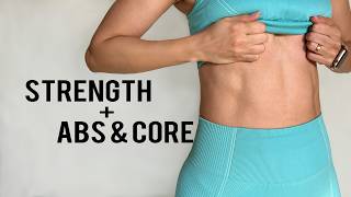 30 Min Strength Training ABS amp CORE with a Single Dumbbell Slow amp Controlled At Home Workout [upl. by Anilyx]