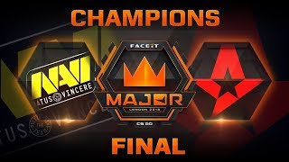 NaVi vs Astralis  Overpass FACEIT Major London 2018 [upl. by Ahsiema]