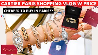 CARTIER SHOPPING VLOG WITH PRICE  Cartier Paris shopping  Panthere bracelet ecrou bracelet etc [upl. by Wadlinger713]