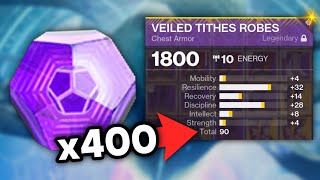 I Focused 400 Engrams for MAX STAT Armor [upl. by Ayifa]