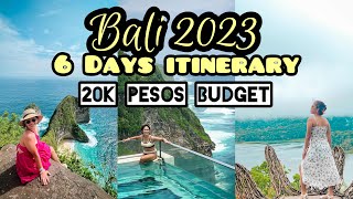 BALI GUIDE 🇮🇩 6 DAYS ITINERARY WITHIN ₱20000 BUDGET ALL IN EXPENSES [upl. by Rahs]