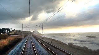 Rail View TR Tren de Valencia a Barcelona  Vídeo Reverse  2014 [upl. by Tur]