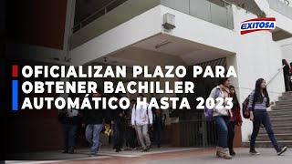 🔴🔵Oficializan ley que extiende plazo para obtener bachillerato automático hasta el 2023 [upl. by Einnal297]