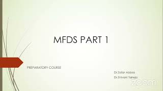 MFDS PART 1  MFD PART 1 INTRODUCTORY CLASS ROYAL COLLEGE [upl. by Vlada516]