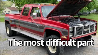 GMC square body crew cab 12 valve Cummins swap [upl. by Rosmunda]