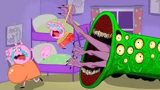 Apocalipsis zombi serpiente zombi gigante ¡Visita a la familia de Peppa por la noche Peppa Pig Div [upl. by Tezile327]