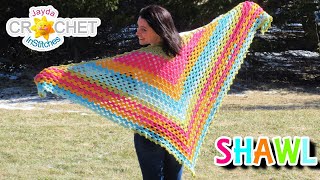 Splendid Springtime Shawl  Crochet Pattern [upl. by Damali646]