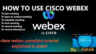 HOW TO USE CISCO WEBEX MEETINGS APPWebex Meetings  TutorialCiscoWebexMeeting webex CiscoWebex [upl. by Negrom]