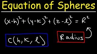 How To Find The Equation of a Sphere Center amp Radius Given The Endpoints of its Diameter [upl. by Bancroft]