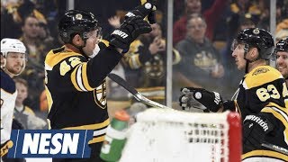 Ford Final Five Facts Bruins Top Sabres 21 David Backes Nets Winner [upl. by Emoraj232]