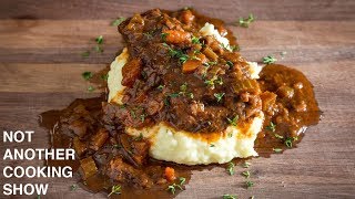 how to make RED WINE BRAISED SHORT RIBS [upl. by Deehahs]