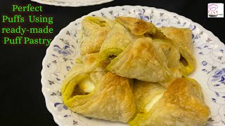 Puffs recipe with readymade pastry  പപ്സ് റെസിപ്പി  kannur special snack  egg puffs malayalam [upl. by Aserat659]