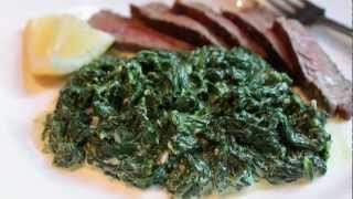 Fast amp Easy Creamed Spinach  Creamy Spinach Side Dish [upl. by Annibo]