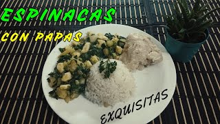 🥦ESPINACAS SABROSAS FACIL Y EXQUISITAS👌 ¡¡Date gusto con esta RECETA [upl. by Gussman]