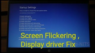 How to fix Screen Flickering  display driver issue in HP windows 10 laptop [upl. by Atenik420]