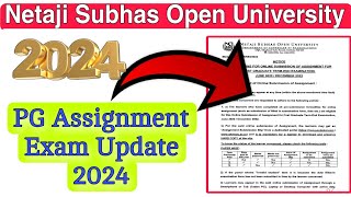 🛑 nsou pg assignment exam 2024 update  nsou pg term end exam 2024 date published  nsou new update [upl. by Atikaj668]