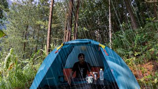 camping heavy rain and nonstop storms sleeping in a tent is very comfortable and peaceful [upl. by Yelrebmyk732]