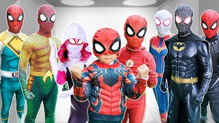 What If ALL COLOR SPIDERMAN In 1 House Rescue KID SPIDER MAN With SUPERHERO Power Funny Action [upl. by Alyled]