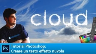 Tutorial Photoshop Creare un testo effetto Nuvola  Cloud text effect [upl. by Enoj]