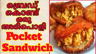 Pocket Chicken Sandwich  Bread Pocket  Ramadan Special Snack  Iftar Snack  Ramadan Special [upl. by Ffoeg]