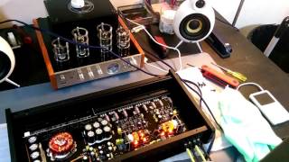 Nobsound ms10dmkII vs Helix E20 tube amplifier on scandyna micropod [upl. by Ailaro169]