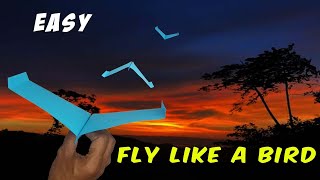 how to make a paper airplane fly like a bird  Easy Best Plane [upl. by Rundgren]