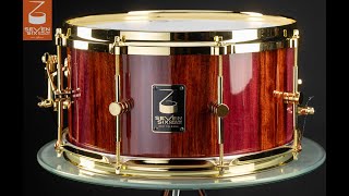 Seven Six Drum Companys 675x13 100 Bubinga and Purpleheart Custom Snare Drum [upl. by Idnahc]