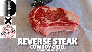 Grill Grates 𝐗 Workhorse pits 𝟏𝟗𝟳𝟓  Reverse Seared Steak on the Cowboy Grill [upl. by Adiuqram624]