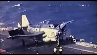 HMS Eagle 1970 AEW Fairey Gannet Buccaneer S2 De Havilland Sea Vixen Mk2 Wessex [upl. by Sesom]