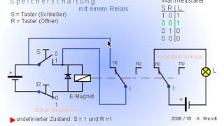 RelaisSpeicherschaltung vereinfacht [upl. by Franny]