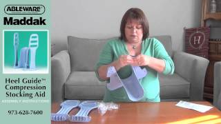 Ableware® Heel Guide Compression Stocking Aid by Maddak Inc  Assembly Instructions [upl. by Valda]