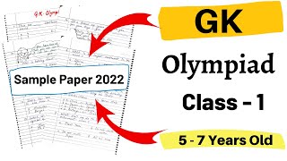 GK Olympiad Exam for Class 1 Olympiad Exams for Class 1 GK Olympiad Sample Paper 2022  IGKO 2022 [upl. by Oderfodog383]