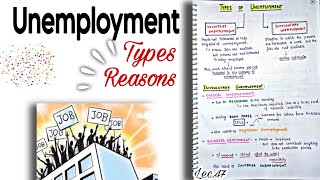 UnemploymentTypes amp Reasons  Indian Economy  Handwritten notes  Lec47  An Aspirant [upl. by Katharyn]