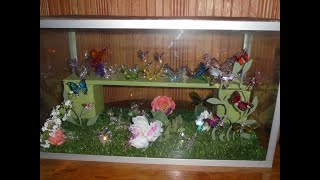 Swarovski crystal figurine collection over 840 figurines introducing crystal butterfly aquarium [upl. by Minsat]