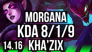 MORGANA vs KHAZIX JGL  819 Rank 9 Morg Godlike  NA Grandmaster  1416 [upl. by Ioved]