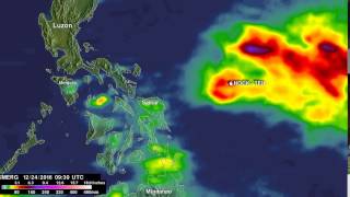 NASA Maps Typhoon Nocktens Lifetime Rainfall [upl. by Eiznek]