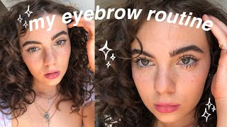 MY EYEBROW ROUTINE FOR NATURAL BUSHY BROWS care grooming and how i fill them in ft FORCHICS [upl. by Toddy]