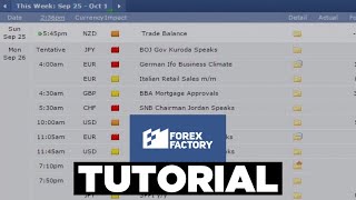 Trading News Events Forex Factory Tutorial [upl. by Eetnuahs304]