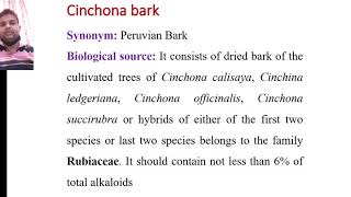 Introduction of Cinchona bark [upl. by Ennayllek334]