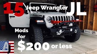 15 Jeep Wrangler JL Mods for 200 or less [upl. by Etnahc]