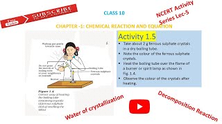 Class 10 Science I Activity 15 I Heating of Ferrous sulphate crystals in a dry boiling tube [upl. by Anyzratak]