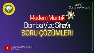 Auzef Modern Mantık Vize bomba sınav soruları [upl. by Laughlin345]