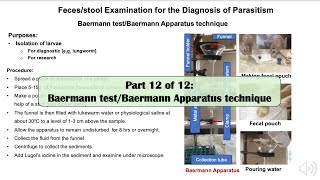 Part 12 Baermann test for the isolation of larvae [upl. by Steve]