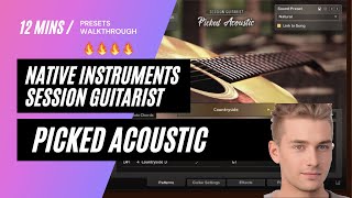 Native Instruments Session Guitarist Picked Acoustic PRESET SHOWCASE 🎸🎶 [upl. by Polly314]