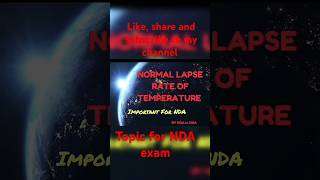 Important topic for NDA Normal lapse rate of temperature trending defence shorts ytshorts all [upl. by Garnet]