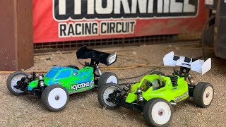 Kyosho Mp10e Tki2 vs Tekno NT48 20 practice at Thornhill circuit [upl. by Eisenberg874]