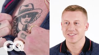 Macklemore Tells the Stories Behind His Favorite Tattoos  Tattoo Tour  GQ [upl. by Sherburn]