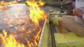 Australian MP sets fire to river proving effects of fracking [upl. by Alyak558]