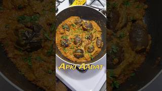 Aap Logon Ki Aadat Ho Gayi Hai ☺️  Baigan Bharva shorts viralshorts makingfood recipe america [upl. by Atnwahs]