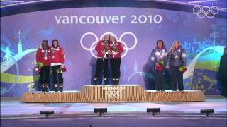 TwoWoman Bobsleigh Victory Ceremony  Vancouver 2010 Winter Olympic Games [upl. by Phoebe391]